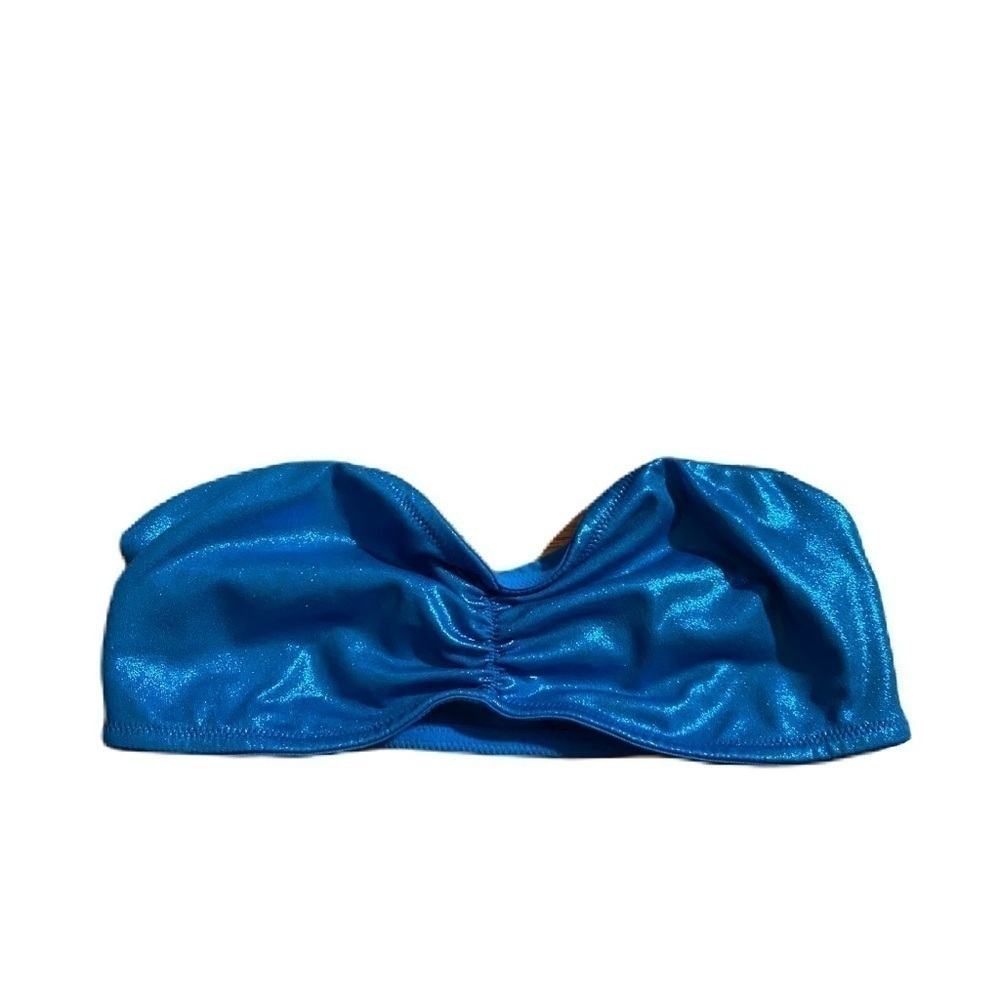 Victoria’s Secret Blue Shimmer Bandeau Top NEW Small Mermaid